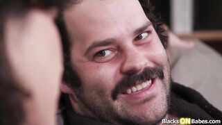 Watch as gf deepthroats BBC while cuckold watches in delight - 5 image