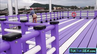 Thai MILF with big tits and ass picked up and pounded hard in hotel room