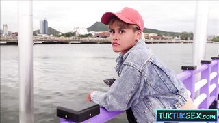 Thai MILF with big tits and ass picked up and pounded hard in hotel room