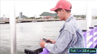 Thai MILF with big tits and ass picked up and pounded hard in hotel room