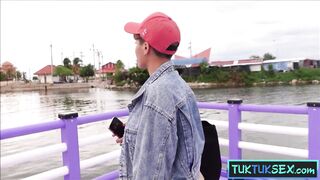 Thai MILF with big tits and ass picked up and pounded hard in hotel room