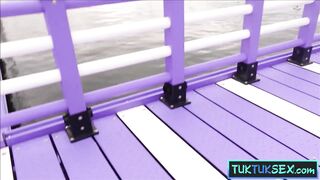 Thai MILF with big tits and ass picked up and pounded hard in hotel room