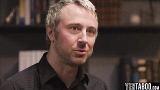 Asian MILF therapist enjoys interracial threesome with ebony client's big cock and tits