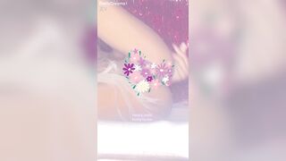 Sexy Asian cutie with small tits and natural butt plug enjoys anal play