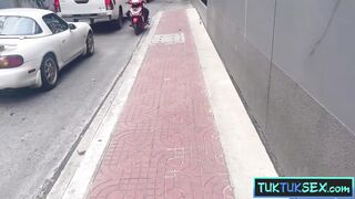 Watch this busty Thai MILF busy herself with customer satisfaction