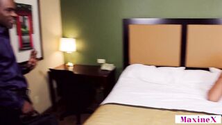 Maxine X gets her wet pussy drilled by 13 inch BBC & takes a creampie