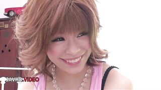 Watch as Junna Hara passionately sucks and fucks two guys in a wild threesome