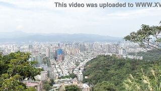 Asian hottie onlyPing gets her big tits and tight pussy pounded during a hot outdoor workout