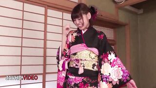 Naughty Japanese babe Yua Ariga gets her shaved pussy filled with hot cream