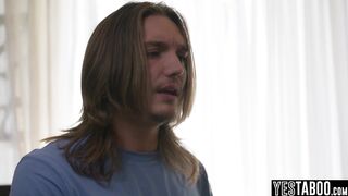 Stepbro caught peeping on petite Asian stepsis & gives her a rough fuck