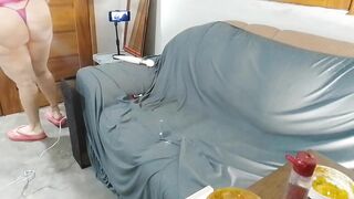 Watch this blonde Asian MILF with natural tits get destroyed by a huge black monster cock