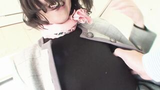 Sexy Japanese MILF in stockings gets her tight ass stretched & face creamed