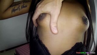 Thai babe gets down and dirty with my hard cock in front of the camera