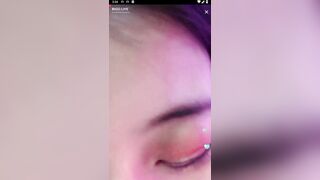 Cute Asian babe goes wild live on camera for the first time!