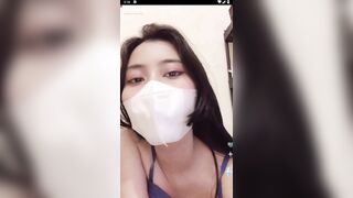 Cute Asian babe goes wild live on camera for the first time!