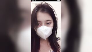 Cute Asian babe goes wild live on camera for the first time!