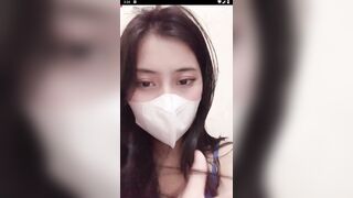 Cute Asian babe goes wild live on camera for the first time!