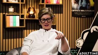 JASMINE Teaa's cosplay interview with nerdy girl glasses on, featuring big tits and dark hair. - 10 image