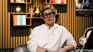 JASMINE Teaa's cosplay interview with nerdy girl glasses on, featuring big tits and dark hair. - 3 image