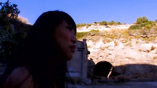 Sharon Lee's tight Asian ass pounded hard in the great outdoors - 1 image