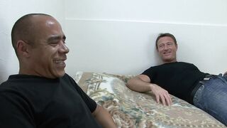 Sexy Asian babe takes on two guys in a hot threesome frenzy