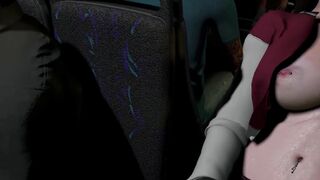 Busty Asian slut in sexy POV Bus Ride sex with big booty and curvy body