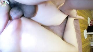 Step sister's tight pussy gets licked & creampied in POV video