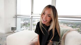 Petite Asian stepsis Linda Lan &Levlieben keep stealing my underwear & taking it deep in cowgirl & missionary positions