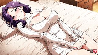 Asian MILF Rya cosplays as OC Rya in MILF anime game & gets wild in game