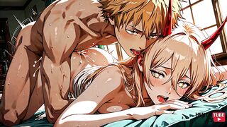 Japanese Asian cosplay anime game porn compilation with chainsaw Man, Denji, and Power Pic - uncensored!