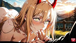 Japanese Asian cosplay anime game porn compilation with chainsaw Man, Denji, and Power Pic - uncensored!