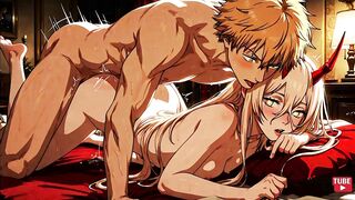 Japanese Asian cosplay anime game porn compilation with chainsaw Man, Denji, and Power Pic - uncensored!