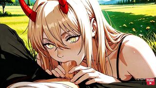 Japanese Asian cosplay anime game porn compilation with chainsaw Man, Denji, and Power Pic - uncensored!