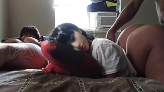 Phat Ass'd Asian Doll with Big Booty Pawg Doll gets double trouble in Double Trouble Pt. 1