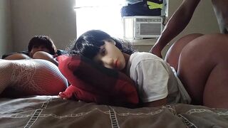 Phat Ass'd Asian Doll with Big Booty Pawg Doll gets double trouble in Double Trouble Pt. 1