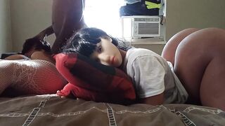 Phat Ass'd Asian Doll with Big Booty Pawg Doll gets double trouble in Double Trouble Pt. 1