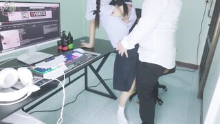 Watch as Love SEX Asian Thai's young Thai pussy gets licked and creampied in POV cosplay roleplay - 12 image