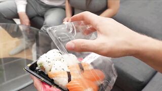 Hot POV action with a chubby Asian babe getting her pussy eaten out in a wealthy man's house