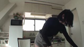 Watch this Asian MILF get wild with a big cock in her mouth and throat