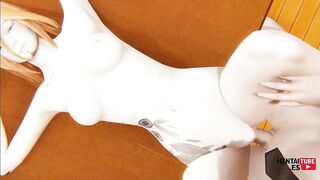 Passionate Encounter Denji and Power engage in a steamy table sex game with uncensored action