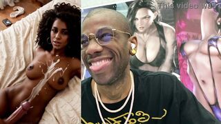 Petite Ebony slut with huge tits and tight body gets drenched in cum after public cock sucking and riding - 8 image