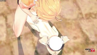 Aether creampies Barbara Fucked twice in uncensored anime video game - Genshin Impact Hentai