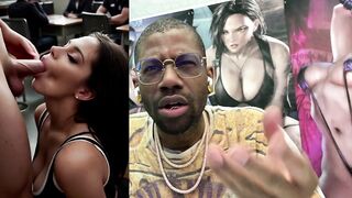 Watch this stunning Asian slut deepthroating a huge cock and getting covered in cum