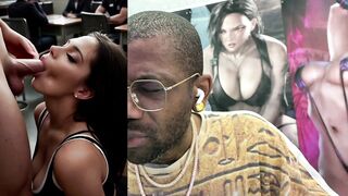 Watch this stunning Asian slut deepthroating a huge cock and getting covered in cum