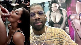 Watch this stunning Asian slut deepthroating a huge cock and getting covered in cum