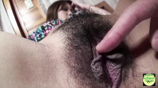 Passionate Asian brunette gets a creamy surprise during intense missionary sex - 4 image