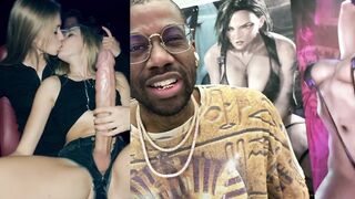 Petite Brown Asian girl with ginger locks gets a taste of a big dick and a hot load on her face