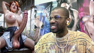 Petite Brown Asian girl with ginger locks gets a taste of a big dick and a hot load on her face