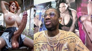 Petite Brown Asian girl with ginger locks gets a taste of a big dick and a hot load on her face