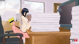 Naruto and Hinata in a steamy office sexcapade - uncensored Asian Japanese Naruto Hentai Game Porn
